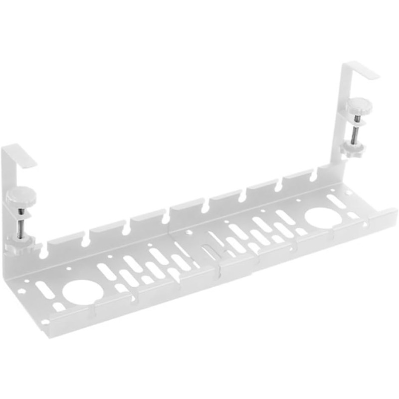 Cable Tray Under Desk - 頑丈な格納式ケーブルオーガナイザートレイ - オフィスや家庭用の鉄製デスク下コード管理