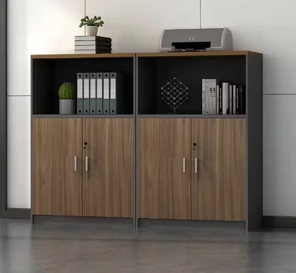 Office Furniture Filing Cabinets - 2026年式木製ロック式オフィス用低床モバイルファイルキャビネット工場直販ワークステーション仕切りテーブル学校体育館作業場家庭用