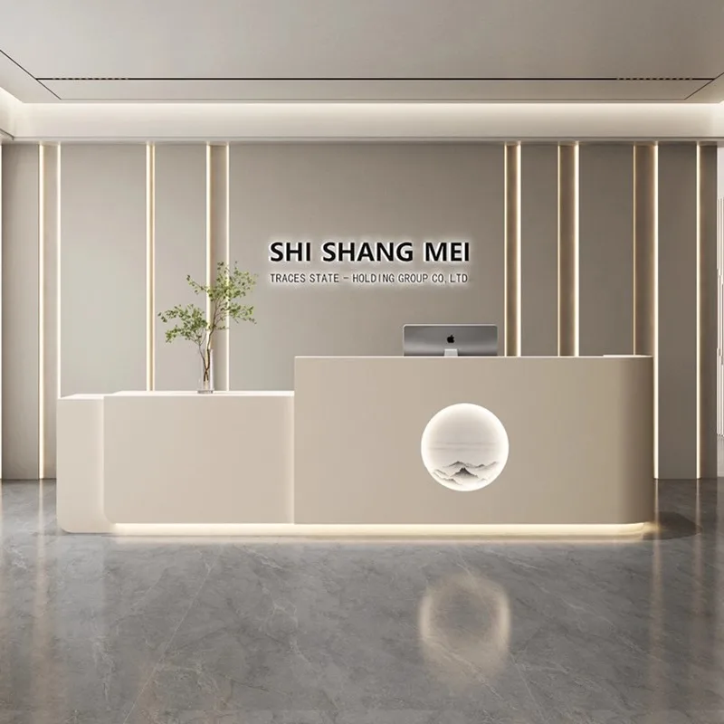 Office Furniture Store - 北欧クリームスタイルの受付デスクモダンで豪華な衣料品店会社フロントデスク美容室ホテルオフィス家具FYRD