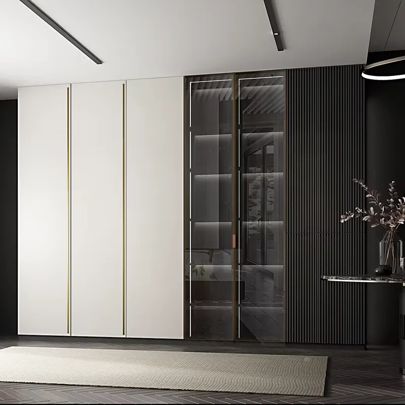 Office Furniture Solutions - カスタムメイドのモダンな拡張式木製ウォークインクローゼット。スタイリッシュなデザインで、ご家庭、ホテル、オフィス、リビングルームでの収納に最適な家具です。