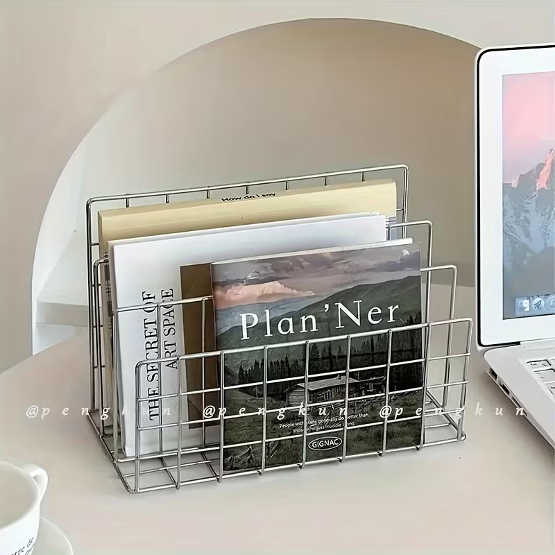 スタイリッシュな金属製オフィスブック収納ラック（収納バスケッ - Office Furniture Filing Cabinets のレビューと価格