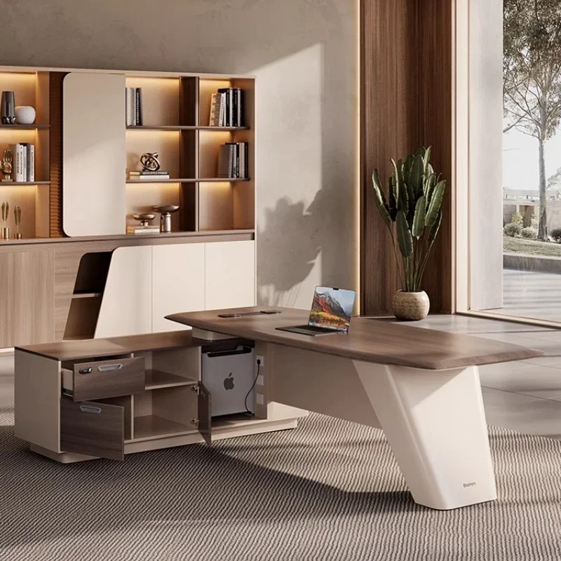 シンプルでモダンな高級リーダーシップオフィスデスクとチェア、 - Office Furniture Filing Cabinets のレビューと価格