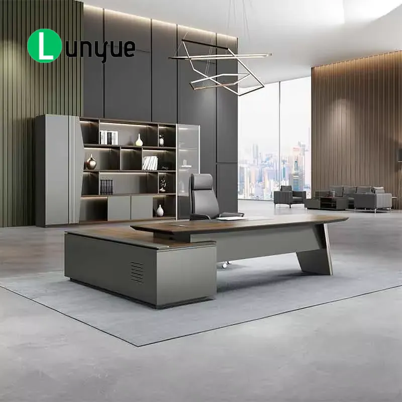 ラグジュアリーL字型エグゼクティブデスクとチェアセット、マネ - Office Furniture Solutions のレビューと価格