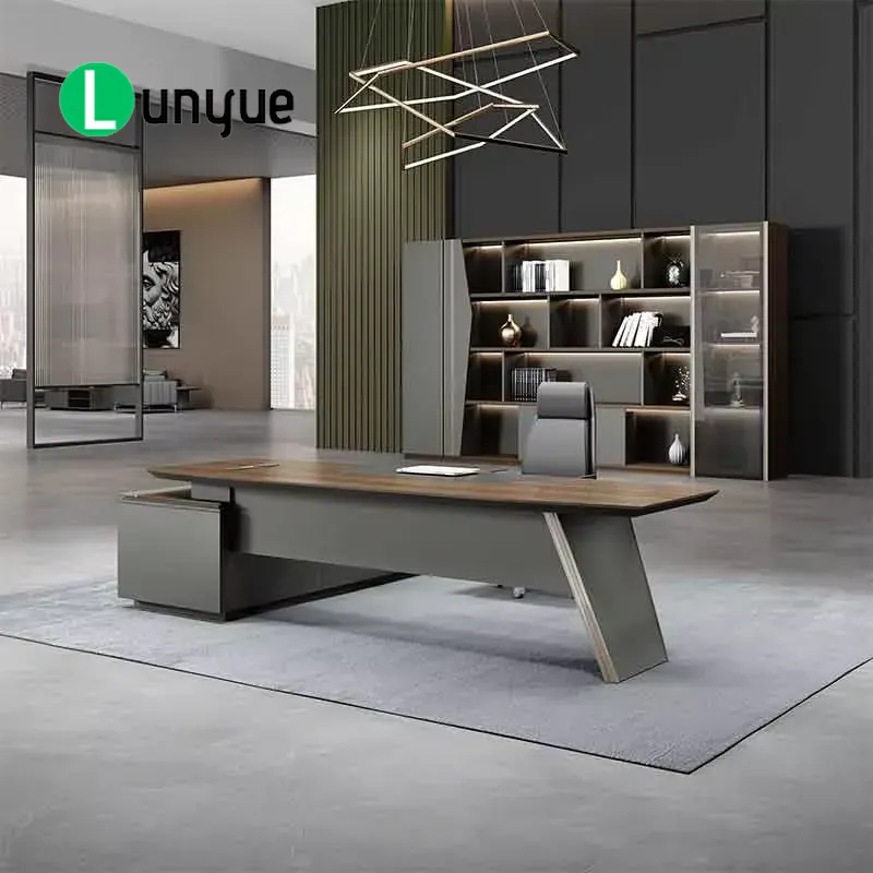 ラグジュアリーL字型エグゼクティブデスクとチェアセット、マネ - Office Furniture Solutions のレビューと価格