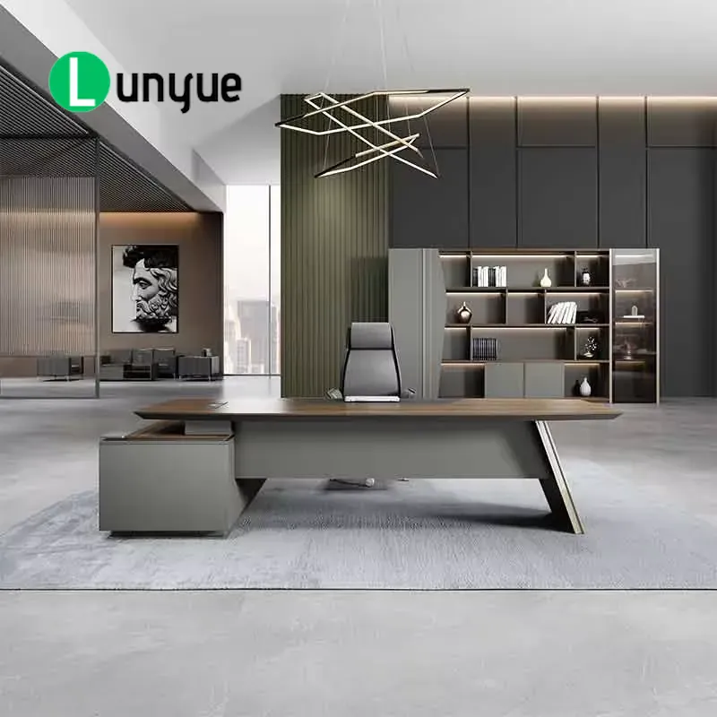 ラグジュアリーL字型エグゼクティブデスクとチェアセット、マネ - Office Furniture Solutions のレビューと価格