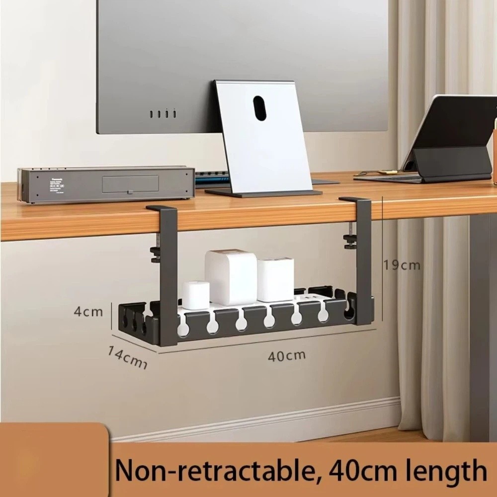 拡張可能なデスク下ケーブル管理トレイ 穴あけ不要 頑丈なケー - Cable Tray Under Desk のレビューと価格