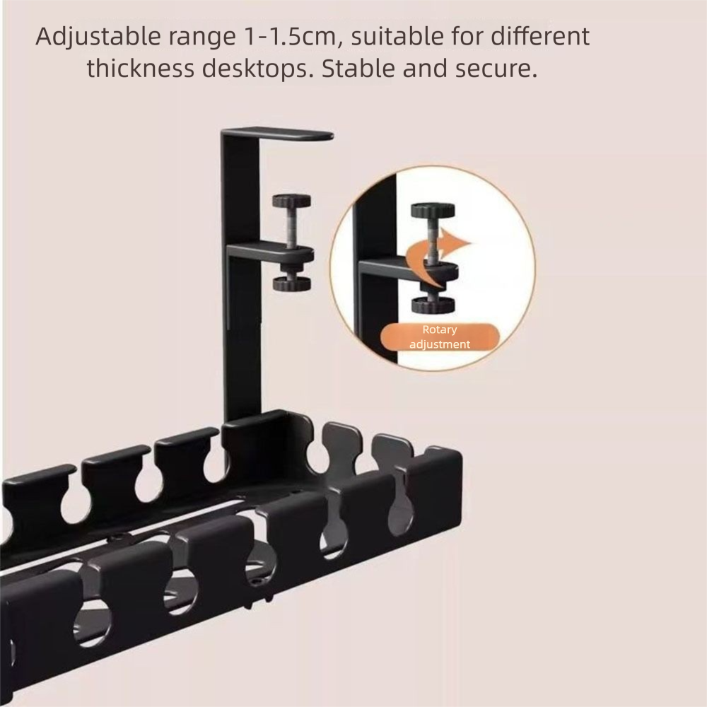 拡張可能なデスク下ケーブル管理トレイ 穴あけ不要 頑丈なケー - Cable Tray Under Desk のレビューと価格