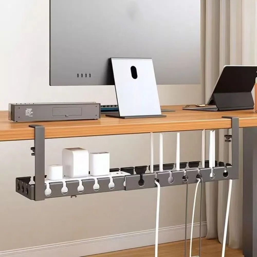 拡張可能なデスク下ケーブル管理トレイ 穴あけ不要 頑丈なケー - Cable Tray Under Desk のレビューと価格
