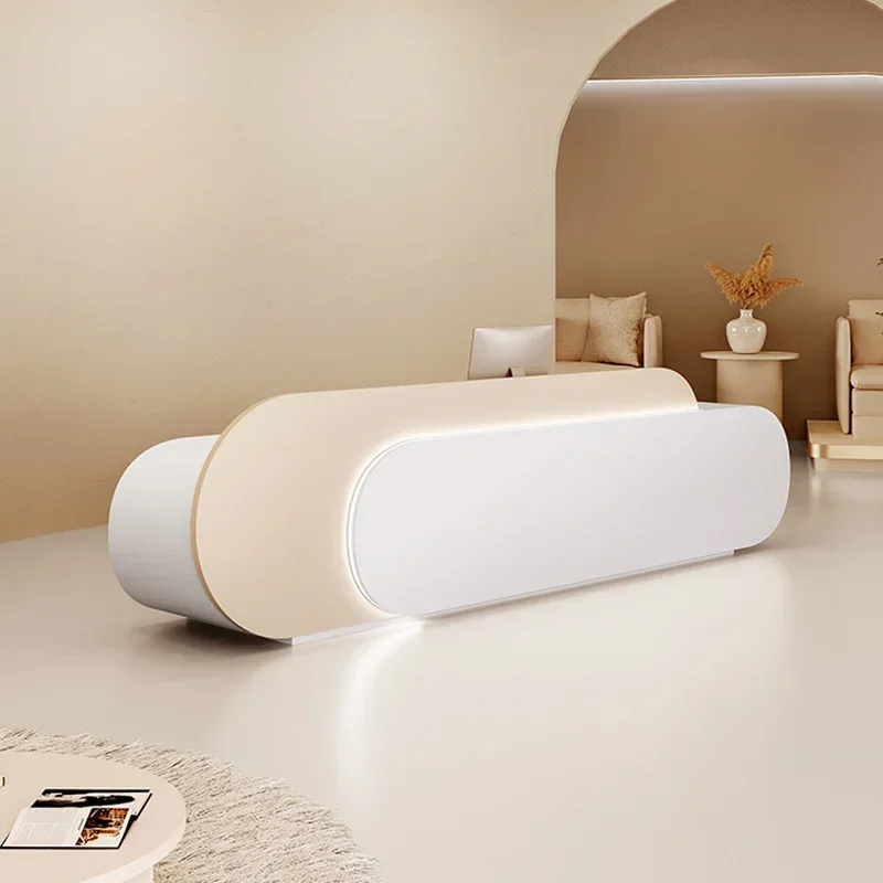クリームスタイルの美容室受付デスク ネイルサロン 高級シンプ - Office Furniture Store のレビューと価格
