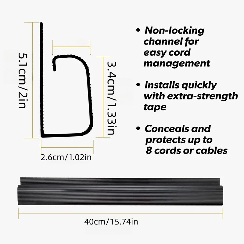 自己粘着式デスクワイヤーオーガナイザートレイ、ケーブル隠しコ - Cable Tray Under Desk のレビューと価格