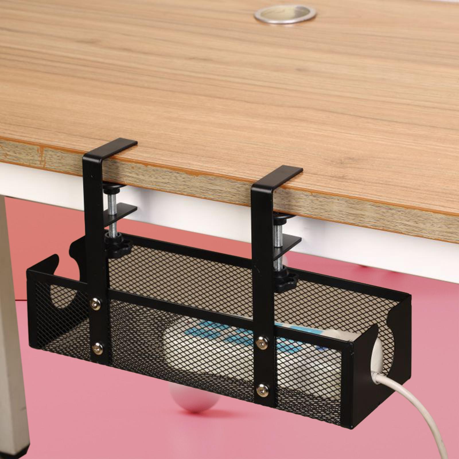 ワイヤーオーガナイザー メタルデスク下ケーブル管理トレイ 穴 - Cable Tray Under Desk のレビューと価格
