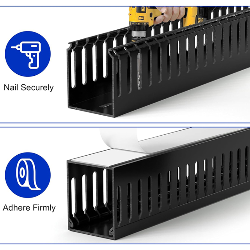PVC 工業用難燃性配線ダクト黒ケーブル管理トレイデスクワイ - Cable Tray Under Desk のレビューと価格