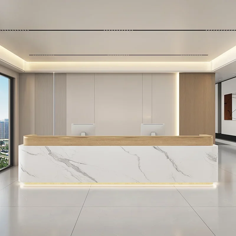 イタリアンスタイルのモダンな受付デスク 美容室 シンプルな受 - Office Furniture Store のレビューと価格