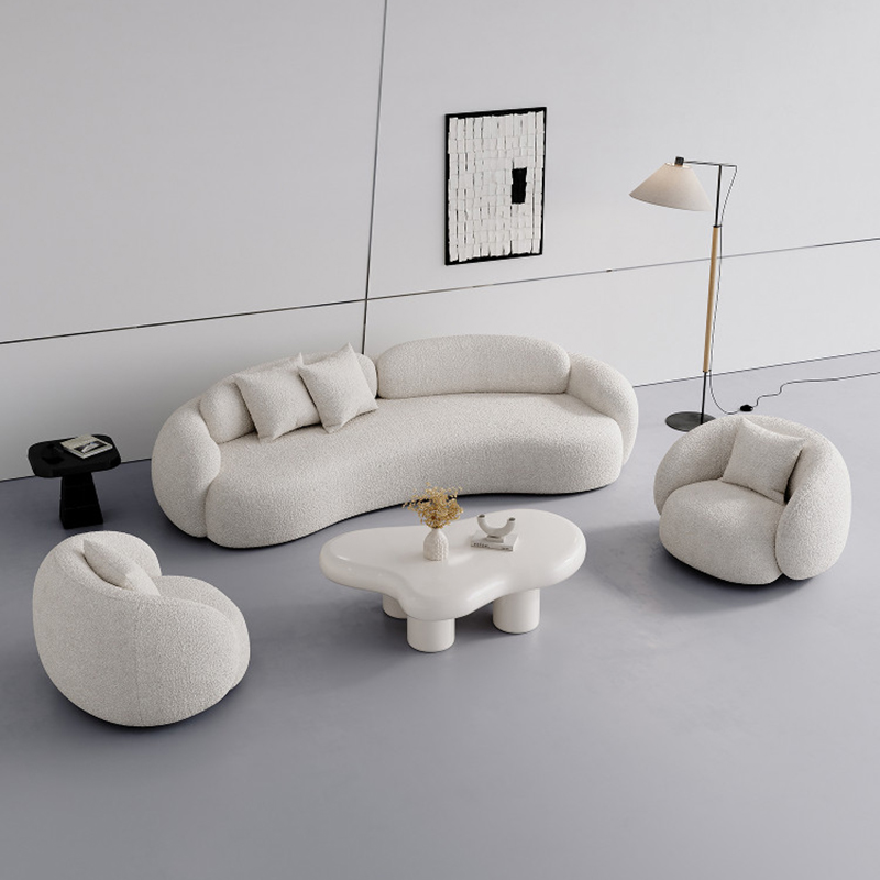 イタリアンクリームスタイル休憩エリア受付ソファ北欧高級美容室 - Office Furniture Store のレビューと価格