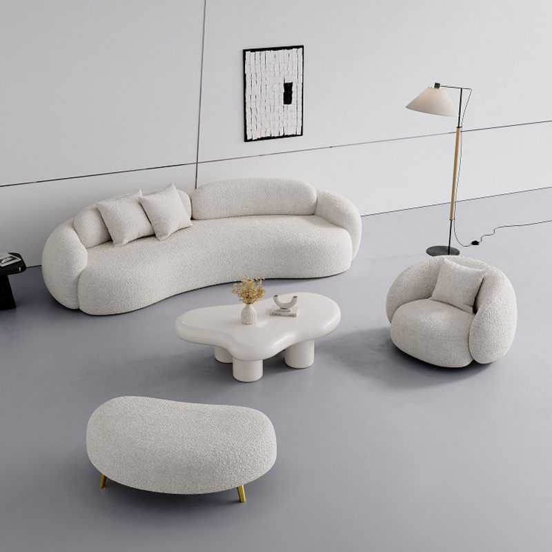 イタリアンクリームスタイル休憩エリア受付ソファ北欧高級美容室 - Office Furniture Store のレビューと価格