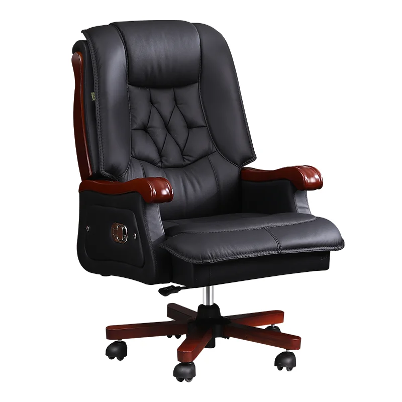 革製椅子第一層牛革大型ビジネスリクライニングオフィスチェア無 - Office Furniture First のレビューと価格