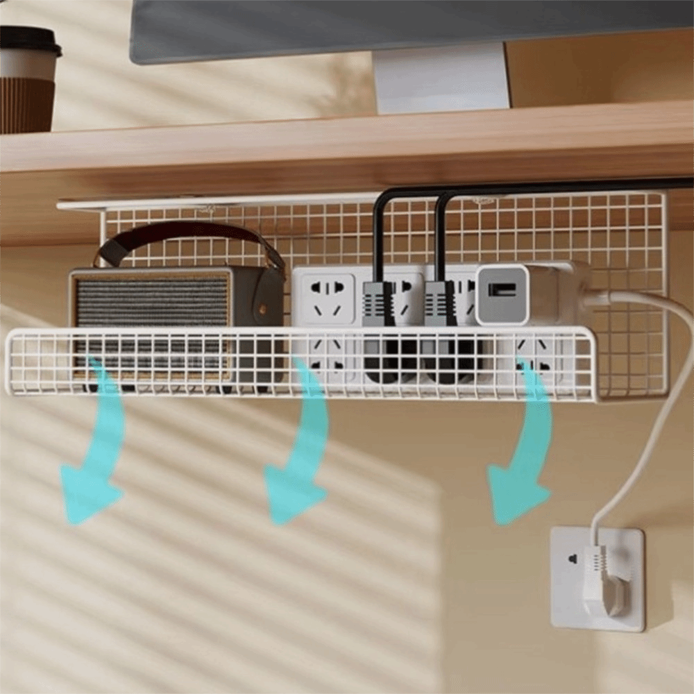 高品質デスク下ケーブル管理トレイ、穴あけ不要の金属製デスクケ - Cable Tray Under Desk のレビューと価格