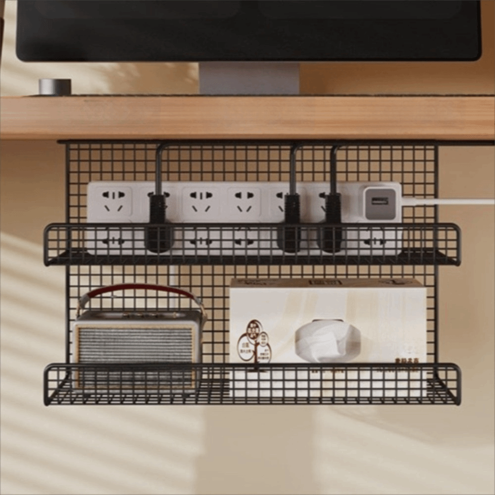 高品質デスク下ケーブル管理トレイ、穴あけ不要の金属製デスクケ - Cable Tray Under Desk のレビューと価格