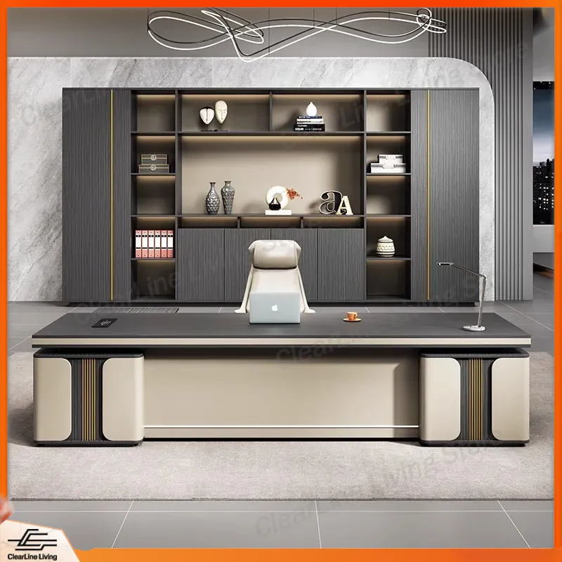高級感のあるデザインの、オフィス用デスクと椅子のセット。経営 - Office Furniture Luxury のレビューと価格