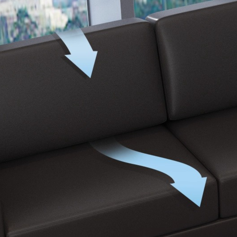 木製牛革オフィスソファ 快適でエレガントなシンプルモダンオフ - Office Furniture Luxury のレビューと価格