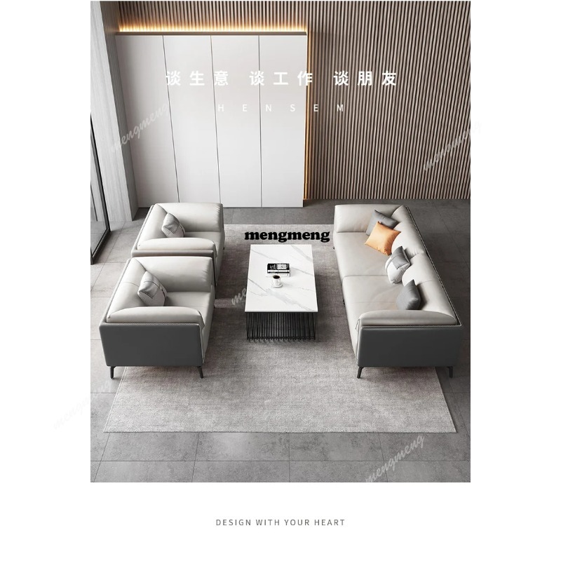牛革製ビジネスオフィスソファ レセプションリビングルーム シ - Office Furniture Luxury のレビューと価格