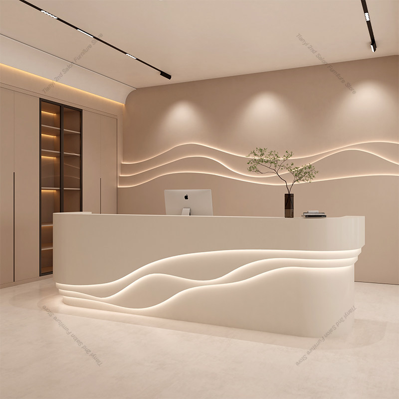 北欧クリームスタイルのレジカウンター、モダンでシンプルな衣料 - Office Furniture Store のレビューと価格