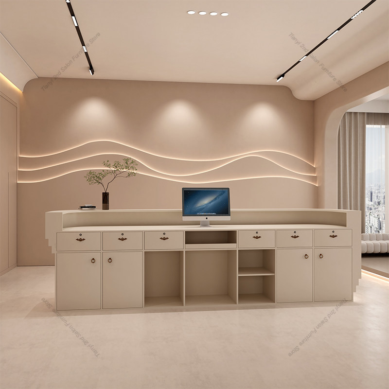 北欧クリームスタイルのレジカウンター、モダンでシンプルな衣料 - Office Furniture Store のレビューと価格