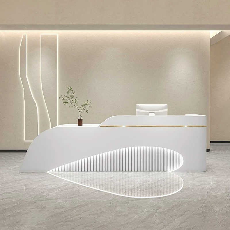 北欧の高級美容室の受付デスク、モダンアートダンス衣料品店のレ - Office Furniture Store のレビューと価格