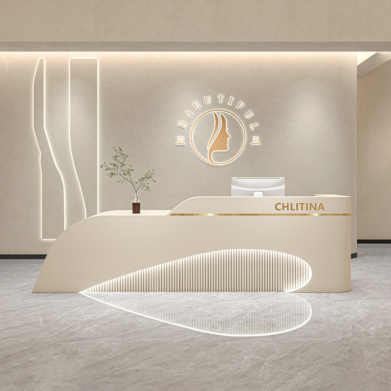 北欧の高級美容室の受付デスク、モダンアートダンス衣料品店のレ - Office Furniture Store のレビューと価格
