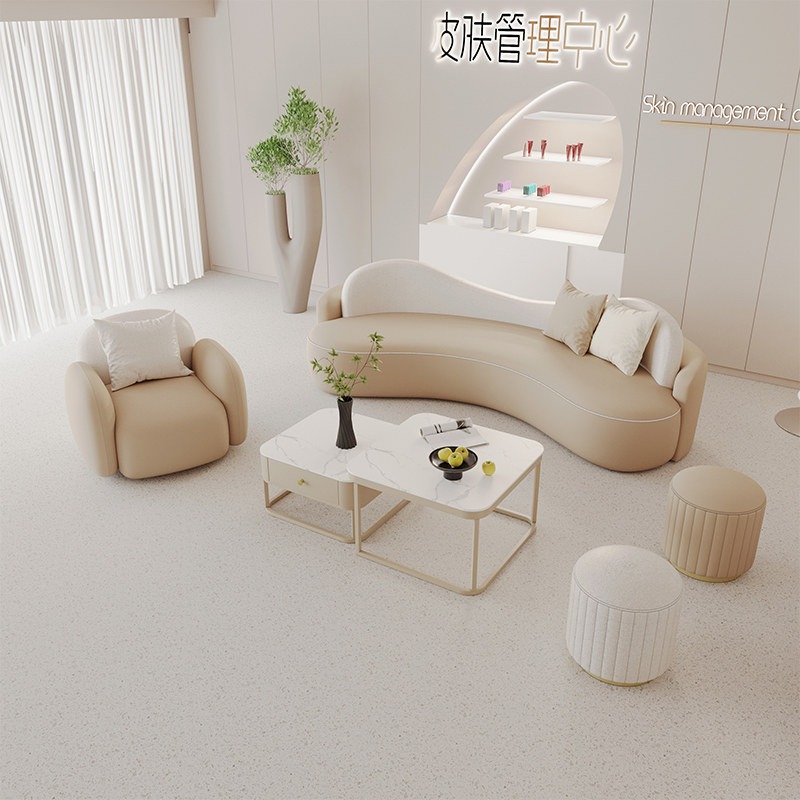 北欧クリームスタイルの美容室受付ソファモダンなホテルのロビー - Office Furniture Store のレビューと価格