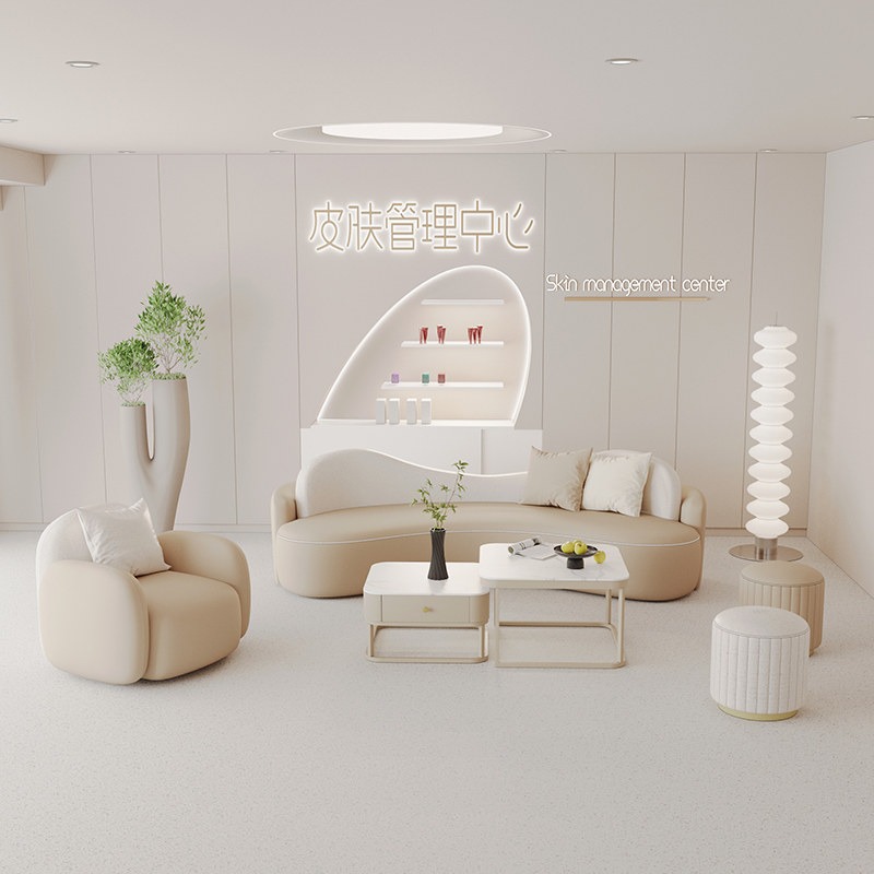 北欧クリームスタイルの美容室受付ソファモダンなホテルのロビー - Office Furniture Store のレビューと価格