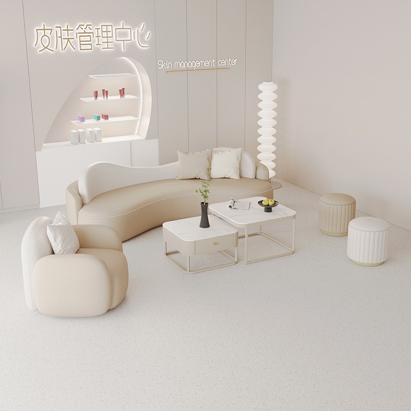 北欧クリームスタイルの美容室受付ソファモダンなホテルのロビー - Office Furniture Store のレビューと価格