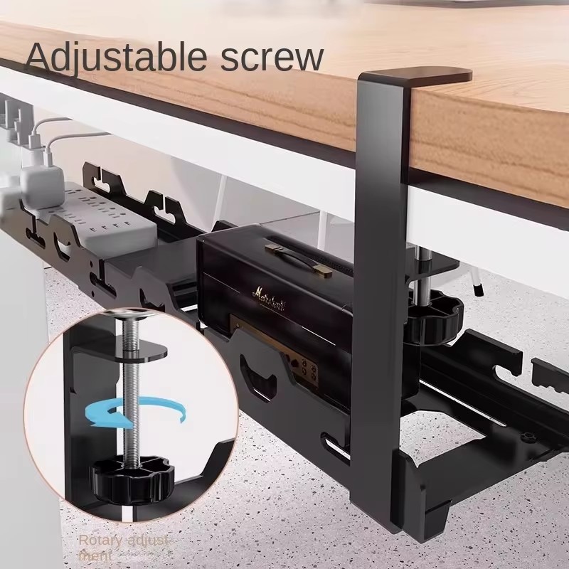 デスク下に設置できる金属製の収納トレイ。ケーブルや配線を整理 - Cable Tray Under Desk のレビューと価格