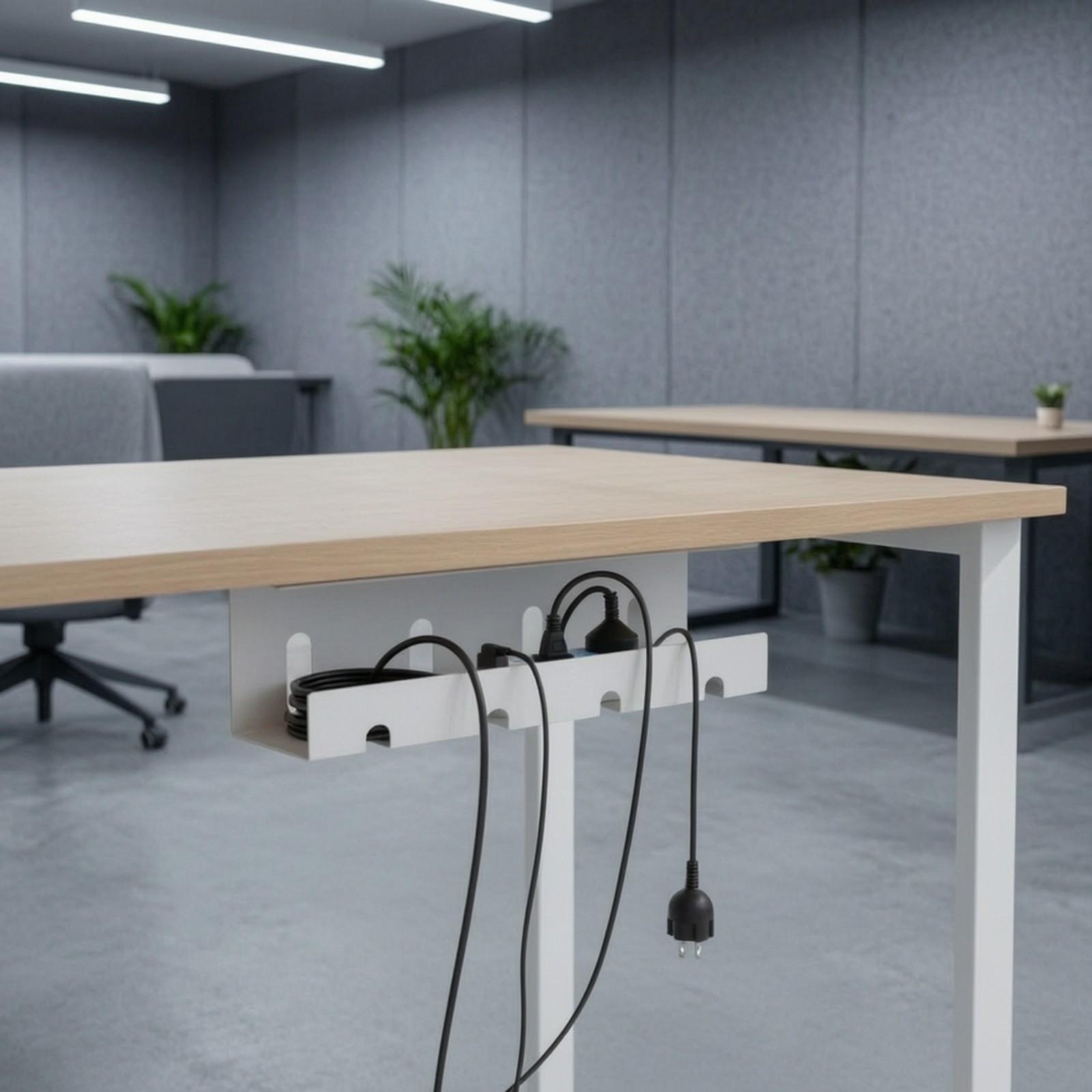 デスク下ケーブル収納トレー、スチール製コード管理棚、電源タッ - Cable Tray Under Desk のレビューと価格