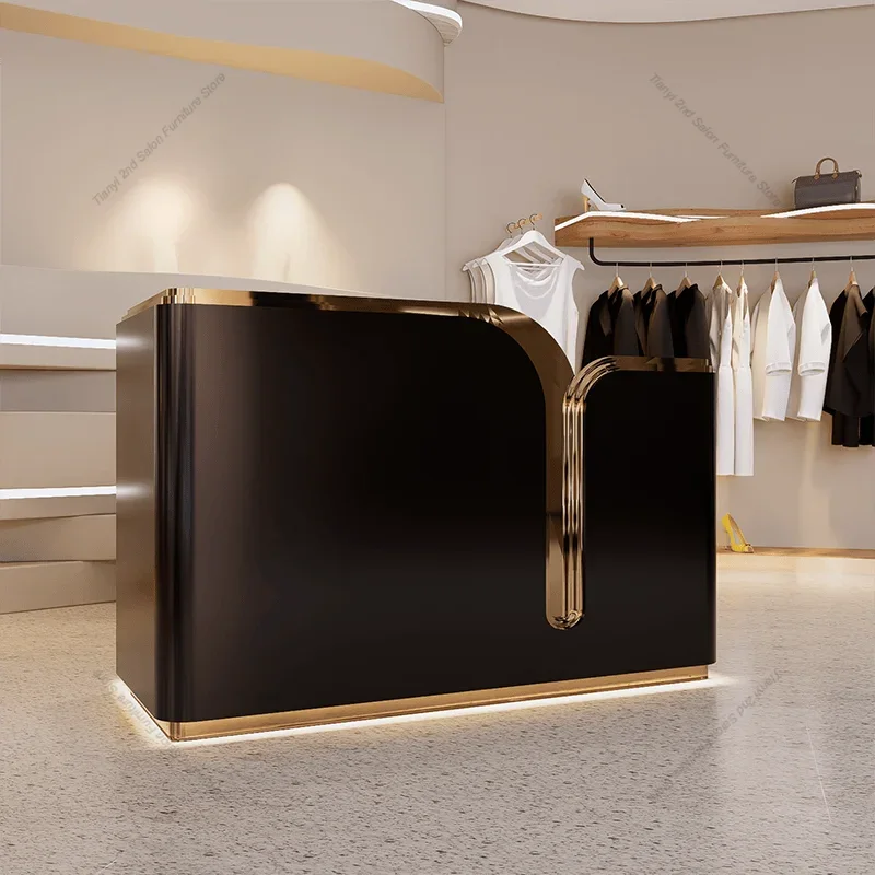 イタリアンスタイルの美容室の受付デスク シンプルで高級な衣料 - Office Furniture Store のレビューと価格