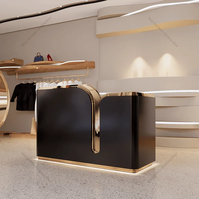 イタリアンスタイルの美容室の受付デスク シンプルで高級な衣料 - Office Furniture Store のレビューと価格